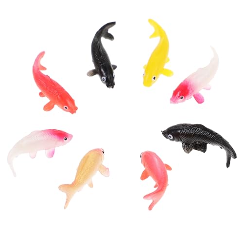Warmhm 8 Stück Puppenhaus-Modell plastikenten plasure - Puppenhaus Dekoration gefälschter künstliches Goldfischspielzeug Quallenlampe Mini- -Modell Puppenhaus von Warmhm