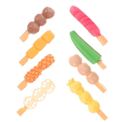Warmhm 8 Stück Simuliertes Lebensmittelspielzeug -Lebensmittel küchen puppenhaus deko Küchendekor gefälschtes Essen realistisches Spielfutter Essen Harz von Warmhm