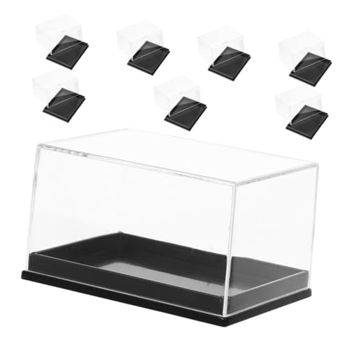 Warmhm 8 Stück Transparente Box Probenbox Vitrine Steindisplay Muscheldisplay Kleiner Edelstein Präsentationsständer Conch Probendisplay Rechteckige Schmuckschatullen Probenboxen von Warmhm
