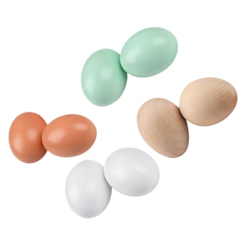 Warmhm 8 Stück kleine Leere Holzeier gefälschtes Ei Kunsthandwerk schmücken künstlich für Ostereier Easter Egg Decoration DIY Ostereier Holzeier unvollendet Kunstbedarf von Warmhm