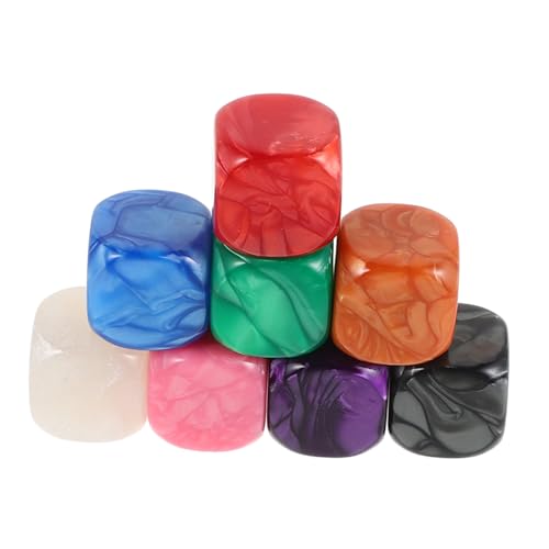 Warmhm 8 Stück -spielzeugzubehör Farbige Geschichtenwürfel Leere Blöcke Mini- Kinderspiele Quadratische Blöcke Zum Basteln Platzwertwürfel Leere Acryl von Warmhm