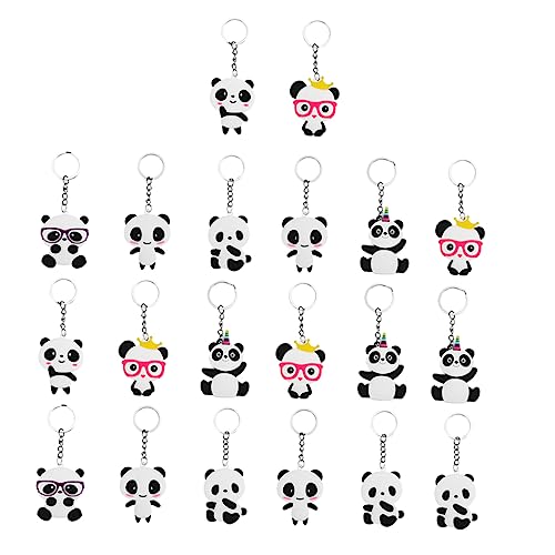 Warmhm 80 Stk Schlüsselanhänger für Schlüsselhalter Taschenanhänger Dekor Schlüsselringe Rucksack hängend schmücken schöne Panda-Anhänger Karikatur Ornament Zubehör Schlüsselbund Kind PVC von Warmhm
