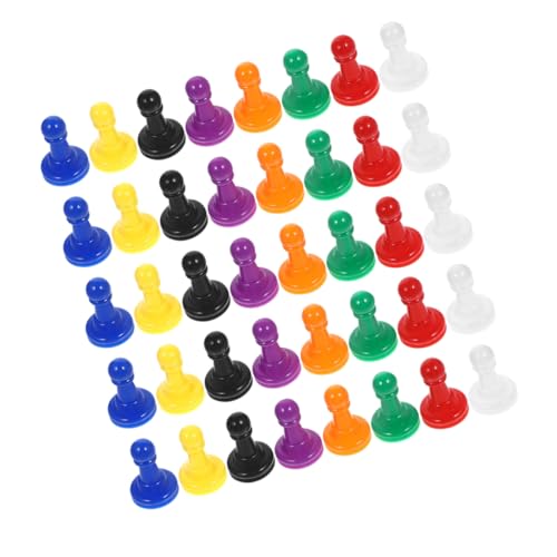 Warmhm 80 Stück Bunte Kunststoff Schachfiguren Kleine Tabletop Pawns für Brettspiele als Party Zubehör für Geburtstagsfeiern und Festlichkeiten von Warmhm