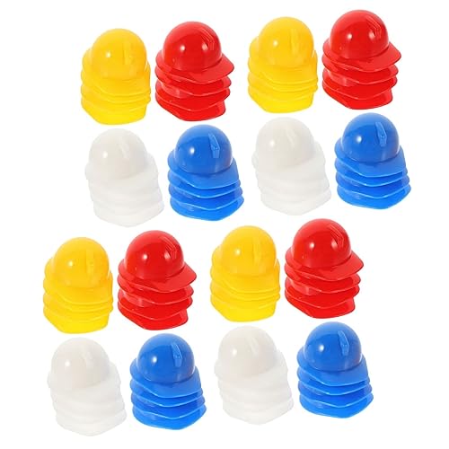 Warmhm 80 Stück Mini Sicherheitshelm für Puppen und Haustiere und DIY Dekoration Kuchen und Flaschenverzierung Kreative Bastelprojekte von Warmhm