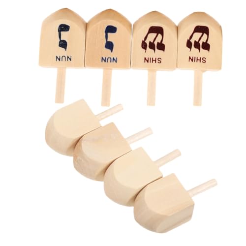 Warmhm 8Stücke Holz Chanukka Dreidel Unvollendete Für DIY Zur Chanukka Bastelset Für Kreative Chanukka Dekorationen von Warmhm