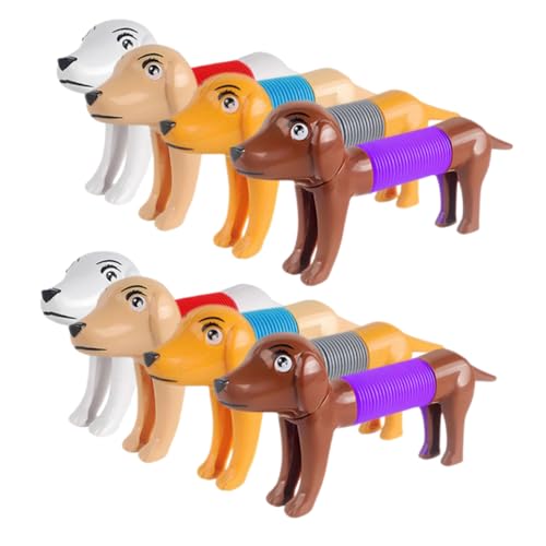 Warmhm 8Stücke Teleskop Hundespielzeug Wiederverwendbare Dehnbare Sinnesspielzeuge Für Mini Dog Shaped Fördert Interaktion Und Spielspaß Farben von Warmhm