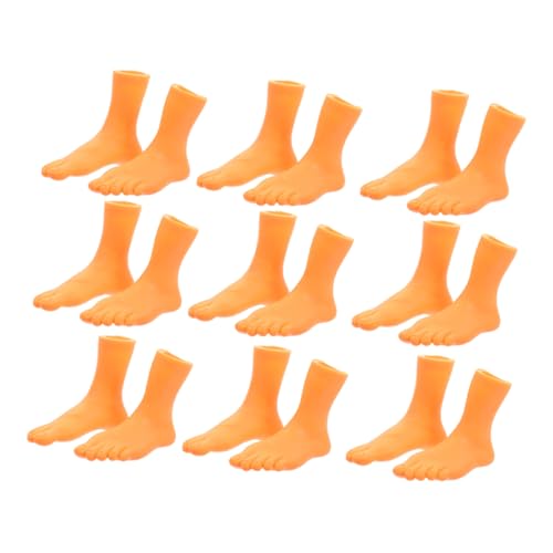 Warmhm 9 Paar Zehen Finger Abdeckungen Für Rechts Kreativ Lustig Für Kleine Zehen Puppen Kinderzimmer Linke Spitzen Modell Süßes Halloween Fingerpuppen Beiges Vinyl von Warmhm
