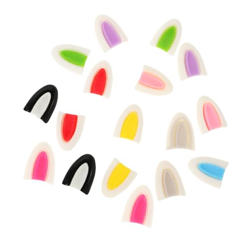 Warmhm 9 Paare Puppenohrzubehör Hasen-Ohrclips Hasen-Anhänger Hasenohren-Haarspangen kleine Hasenohren Katzenanhänger für die Schmuckherstellung Osterzauber Kaninchenohren Reize Harz von Warmhm