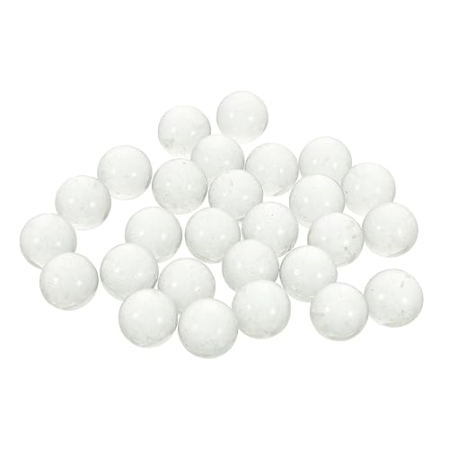 Warmhm 90 Stück Klare Glasperlen Farbig Dekoration Murmeln Dekorative Perlen Vase Runden Marmor Ornamente Glas Kiesel Große Glasperlenmasse Klare Perlen Gewöhnliches Glas Transparent von Warmhm
