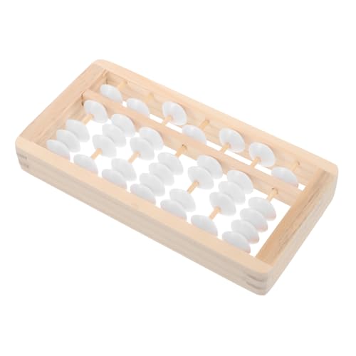Warmhm Abakus aus Holz holzspielzeug für Babys Foto Requisite für Kleinkinder Bildschmuck für den Weihnachtsbaum Kleiner Weihnachtsschmuck hölzern Weiß von Warmhm