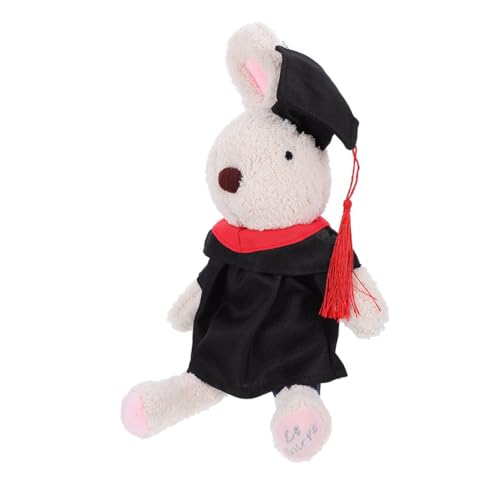 Warmhm Abschluss Plüschpuppe Bunny kanninchen Kuscheltier für Absolventen gartendusxhe gartinen jho Abschlusspuppe lustiger Plüsch Stofftierpuppe Puppe in Hasenform PP Baumwolle Beige von Warmhm
