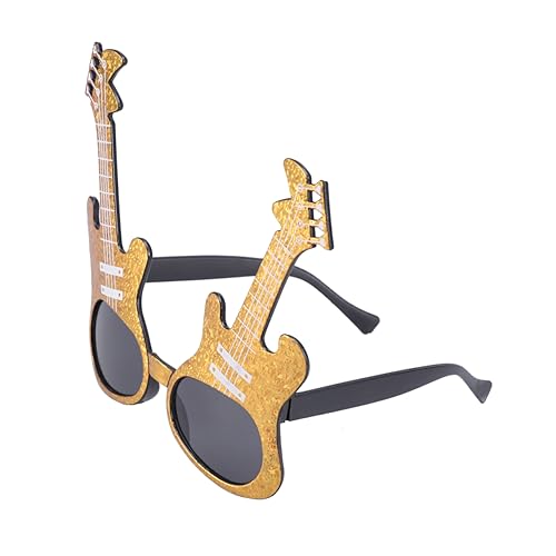 Warmhm Brillen für Maskerade Make-up-Brille Gitarre Gläser Tanzparty-Brille Partyzubehör Abschlussball Spielzeug von Warmhm