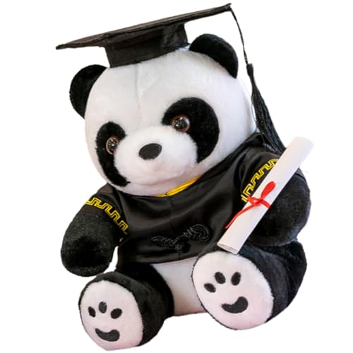 Warmhm Abschlussgeschenk Abschluss Ausgestopfter Bär Weiche, Flauschige Puppe Plüschbär Partyversorgung Abschlusspuppe Party-abschlussbär Black Pp Baumwolle von Warmhm