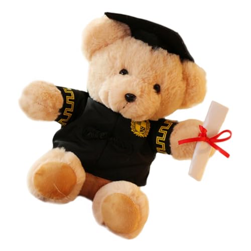 Warmhm Abschlussgeschenk Ausgestopftes Tierspielzeug Gefüllte Puppen Abschluss Bär Bärengeschenkpuppe Plüschpuppe Bär Plüschtiere Cartoon-bär Doktor-bär-Puppe Pp Baumwolle Khaki von Warmhm