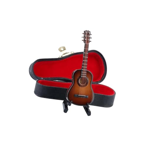 Warmhm Abschlussgeschenk Mini-Gitarre Gitarrenhandwerk Dekoration Miniatur Hölzern von Warmhm