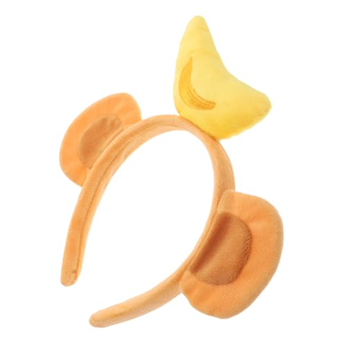 Warmhm Affenohren Stirnband lustiger Haarreif Affen-Cosplay-Requisiten Affenkopfschmuck Halloween-Affen-Cosplay Blau camoing tierhaarreifen Affenstirnband Haarband Plüsch Brown von Warmhm