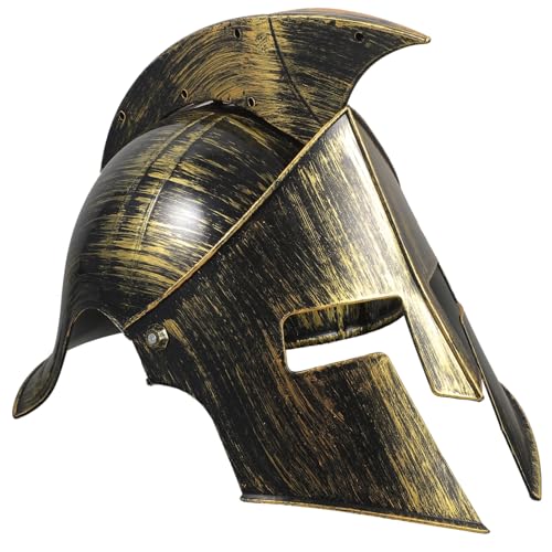 Warmhm Antiker römischer Kriegerhut Spartaner-Helme Ritterhelm Halloweenkostüm the hallow Kleidung Hüte Soldat-Hut-Requisite Vintage-Helm Erwachsener Requisiten bilden Mann von Warmhm