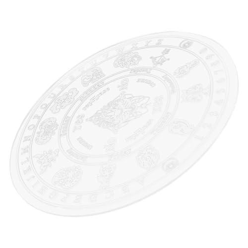 Warmhm Anzeige Der Energieplatte Weissagungszubehör Weissagungspendelbrett Desktop Party Planke Informationstafel Zur Wahrsagerei Pendelbrettspiel Pendel-alphabettafel Acryl Weiß von Warmhm