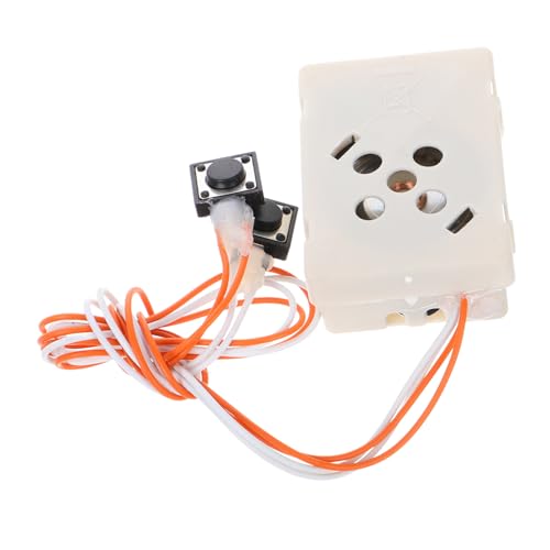 Warmhm Aufnahmebox Soundrekorder Aufnahmegerät Für Stofftier Aufnahmeknopf Aufnahmeknöpfe Soundknopf Aufnahmefähiger Stofftiereinsatz Weißer Kunststoff von Warmhm