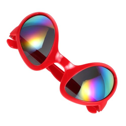 Warmhm Außerirdische Brille Alien-cosplay-requisite Brillenzubehör Außerirdische Cosplay- Alien-kostüm Lustige Brille Für Erwachsene Alien- Für Frauen Rot Plastik von Warmhm