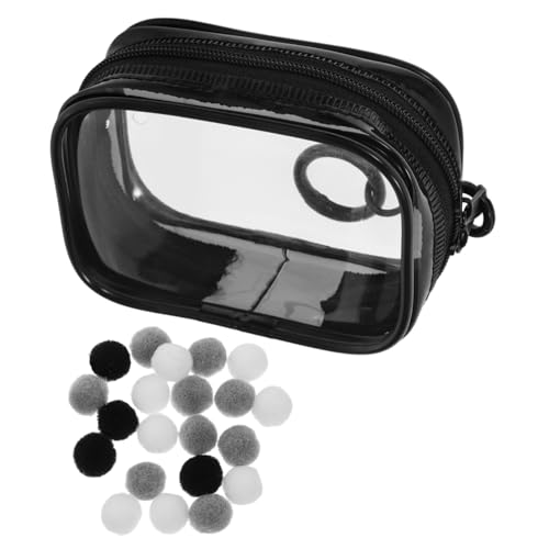 Warmhm Babytasche Zeigen Mini-sammlerstück-Display Transparente Puppen-vitrine Für Sammlerstücke Organizer Zur Aufbewahrung Von Puppen Transparente Figuren-präsentationstasche Black PVC von Warmhm