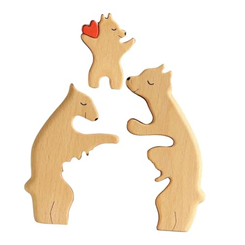Warmhm Bären-Puzzle-Dekoration Miniatur Kindergarten Tiere klein handgefertigt Bärenskulptur aus Holz Desktop-Bären- Bärenfigur aus Holz Bärendekor Bär Dekoration Kiefernholz Beige Warmhm Bären-Puzzle-Dekoration Miniatur Kindergarten Tiere klein handgefertigt Bärenskulptur aus Holz Desktop-Bären- Bärenfigur aus Holz Bärendekor Bär Dekoration Kiefernholz Beige von Warmhm