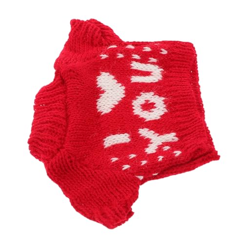 Warmhm Bärenpuppenkostüm Kleidung Für Stofftiere Frettchenkleidung Hässliche Ornamente Kleidung Für Wiedergeborene Babypuppen Papageienkleidung Weihnachtspuppenkleidung Garn Rot von Warmhm