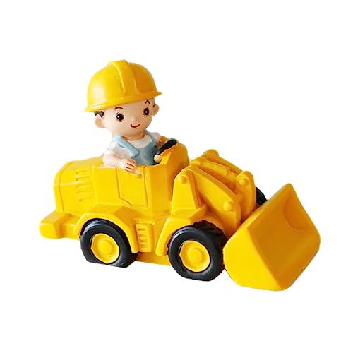 Warmhm Bau Truck für Pushwagen Dekoration für Kuchen Sicherer Dessert Topper aus Hochwertigem Material Fördert die Fantasie und Hand Augen Interaktion für Geburtstagsfeiern von Warmhm