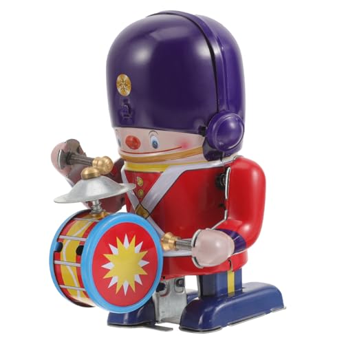 Warmhm Blechspielzeug Aufzieh Drummer Soldier Kreatives Retro für Geburtstagsfeiern und Feiertage aus Hochwertigem Gefertigt von Warmhm