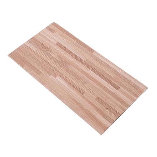 Warmhm Boden Im Puppenhaus Winziges Figur Dielen Teppich Miniatur Möblierung Szene Mini-hausbausatz Puppendekor Künstlich Bausätze Planke Puppenhäuser Brown PVC von Warmhm