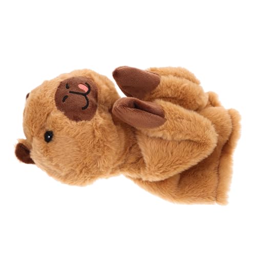 Warmhm Boxkatze Handpuppenspielzeug Kinderspielzeug Eltern-Kind-Interaktives Handpuppe aus Stoff mit Tiermotiv Handpuppenspielzeug für Abs Light Brown von Warmhm