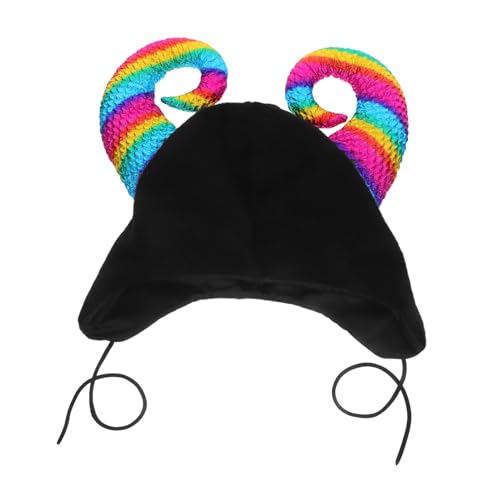 Warmhm Bunte Kuhhorn Beanie Mütze mit Hörnern Witziger Winterhut für Ski und Halloween Warme Outdoor Kopfbedeckung Vielseitiges Party-accessoire für Damen und Herren Warmhm Bunte Kuhhorn Beanie Mütze mit Hörnern Witziger Winterhut für Ski und Halloween Warme Outdoor Kopfbedeckung Vielseitiges Party-accessoire für Damen und Herren von Warmhm
