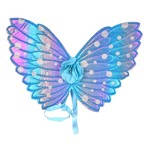 Warmhm Bunte Schmetterlingsflügel Mädchen Engelsflügel Feenflügel Kostüm Kleid -Performance-flügel Cosplay-flügel Stoff Blau Warmhm Bunte Schmetterlingsflügel Mädchen Engelsflügel Feenflügel Kostüm Kleid -Performance-flügel Cosplay-flügel Stoff Blau von Warmhm
