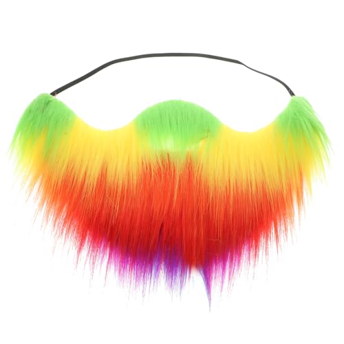 Warmhm Bunter Gefälschter Schnurrbart Simulierter Wiederverwendbar für Halloween Party Cosplay und Pride Festivals Weicher Langlebiger Faserschmuck für Kostüm und Verkleidung von Warmhm
