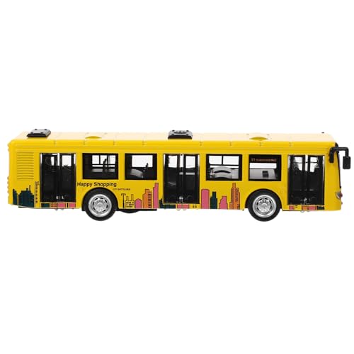Warmhm Bus Modellauto Für Jungen Für Autos Zum Zurückziehen Kleiner Bus Für Jungen Abs Kunststoff Gelb von Warmhm