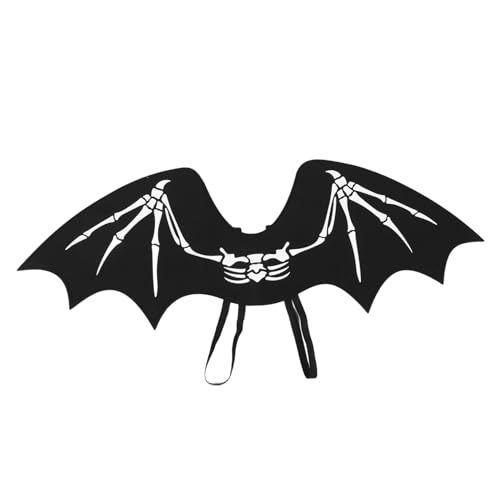 Warmhm Dämonische Fledermausflügel Halloween Kostüm Verstellbar für Erwachsene Leichtes Material Realistische Schwarze Flügel für Cosplay Party Bühnenauftritte von Warmhm