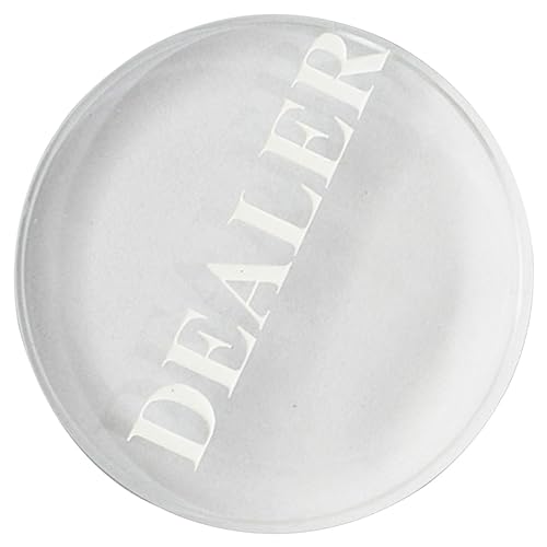 Warmhm Dealer-Poker Poker-Dealer-Puck-Taste Karte Münzfall Luxusknopf Slot Poker zubehör Pokerzubehör druckknöpfe Poker-Händler Wiederverwendbarer Poker-Button Kristall Transparent von Warmhm
