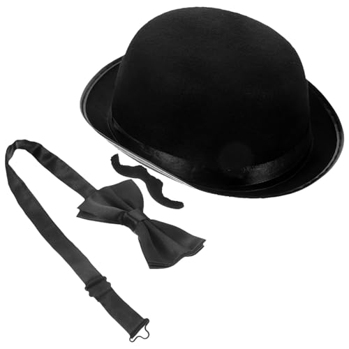 Warmhm Detektivkostüm Mit Hut Schnurrbart Bowtie Für Themenparty Cosplay Zubehör Für Damen Herren Halloween Oder Anderen Besonderen Anlässen von Warmhm
