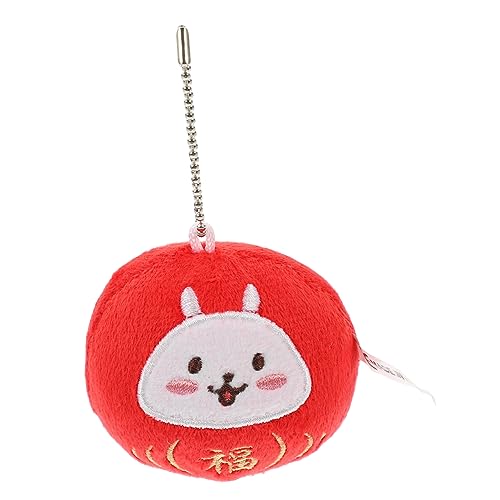 Warmhm Dharma-Kaninchen-Puppe Kaninchen-Maskottchen- Hasenpuppe Hasenjahr Gefülltes Hasenspielzeug Kaninchen Stofftiere Tierpuppenspielzeug Plüschtier Rot Pp Baumwolle von Warmhm
