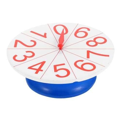 Warmhm Digitaler Plattenspieler Zahlenrätsel Datum Drehbar Tisch-preisrad Bildungsspielzeug Pop Scheiben Karnevalsradspinner Desktop- Farbe Preisrad Die Plastik Weiß von Warmhm