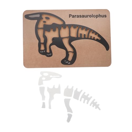 Warmhm Dinosaurier Fossil Puzzle Kleinkinderspielzeug Dinosaurier Holzpuzzle Dinosaurier Puzzle Sensorischer Tischfüller Dinosaurier Zusammenbauen Sensorisches Tischspielzeug von Warmhm