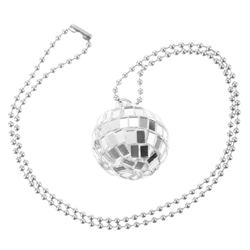 Warmhm Disco Kugel Halskette Für Damen Neon Schmuck Mit Discokugel Für Partys Halloween Und Retro Events Stylisches Accessoire Für Unvergessliche Nacht von Warmhm