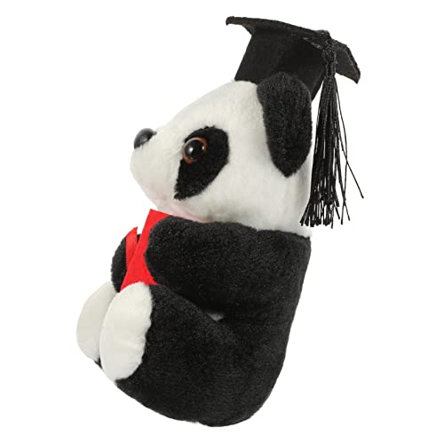 Warmhm Doktorhut Panda Kinderspielzeug Dekoratives Puppenspielzeug Abschlusspuppe Exquisite Panda-Puppe Gefüllter Panda Entzückende Pandapuppe Dekoratives Panda- Plüsch von Warmhm