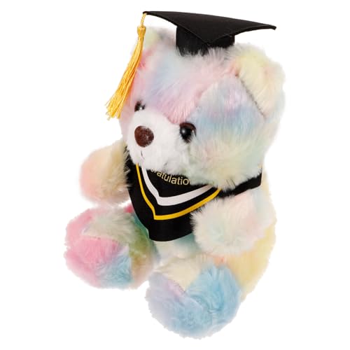 Warmhm Dr. Bärenpuppe Abschluss Ausgestopfter Bär Abschluss Plüschbär Cartoon-bär-Puppe Dekorativer Graduierungs-plüschbär Abschlussbärenpuppen Stoff Colorful von Warmhm