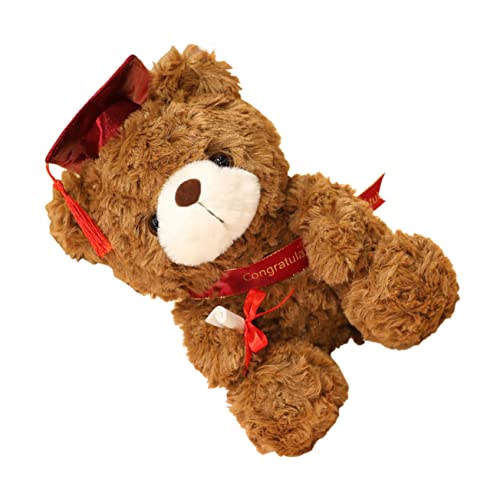 Warmhm Dr. Bärenpuppe Abschluss Bär Abschluss Ausgestopfter Bär Kuscheltier Plüsch Brown von Warmhm