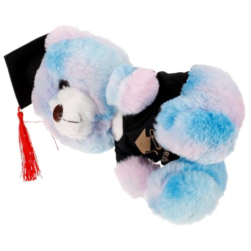 Warmhm Dr. Bärenpuppe Abschluss Bär Abschlussbärenpuppen Abschlussparty Graduierung Plüsch Bärenpuppe Zarter Ausgestopfter Bär Cartoon-bär-Puppe Stoff Sky-Blue von Warmhm