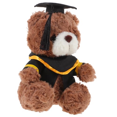Warmhm Dr. Bärenpuppe Abschluss Bär Cartoon-bär-Puppe Abschluss Plüschbär Plüschspielzeug Stofftier Bär Zum Abschluss Entzückendes Bärenspielzeug Plüschbär Pp Baumwolle von Warmhm