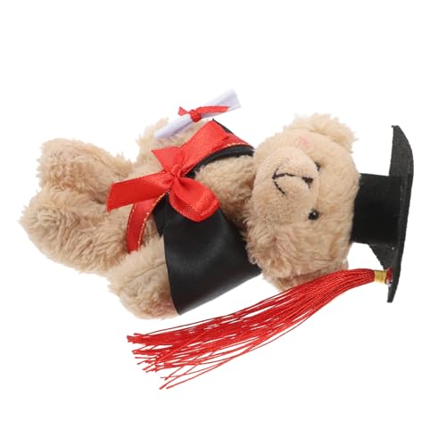 Warmhm Dr. Bärenpuppe Stofftier Plüschbär Mini-Plüschbär Abschluss Plüschbär Plüsch Kleiner Bär abschluss abschlussgeschenk Abschluss Bär Abschluss Stofftier Filzstoff Brown von Warmhm