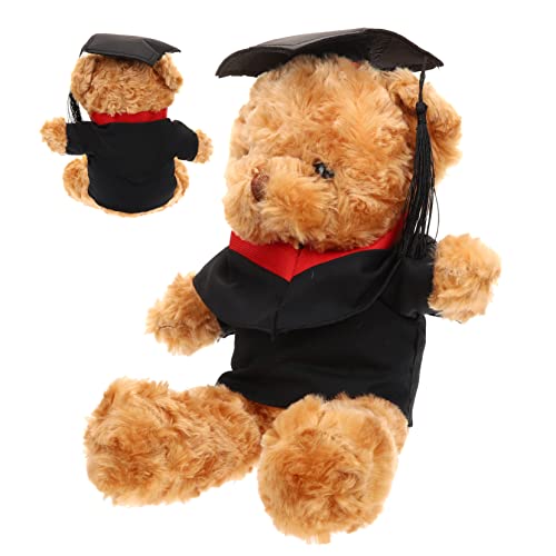 Warmhm Dr. Bärenpuppe entzückende Bärenpuppe Abschluss Stofftier Studentenabschlussgeschenk Plüschbär gefüllt Cartoon-Bär-Puppe Bär Puppe Bär Stofftier Plüschtier PP Baumwolle von Warmhm