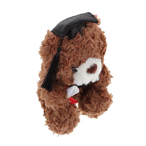 Warmhm Dr. Bärenpuppe klein Abschluss Bär tragen ablagen bücherregal Regal bucheregale unikal plüsch Graduierung bär quaste Ausgestopfter Plüsch-Abschlussbär PP Baumwolle Brown von Warmhm